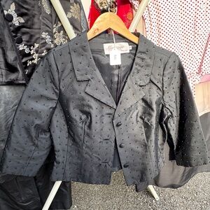 Montage by Mon Cheri Black Textured Blazer